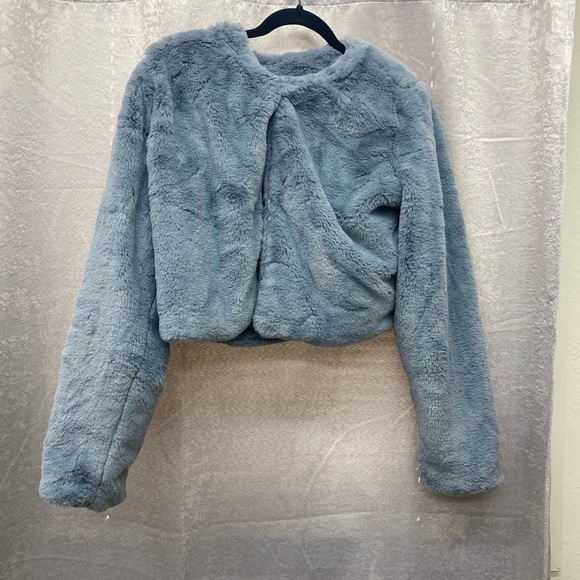 Faux Fur Cropped Teddy bear Jacket - Picture 4 of 5